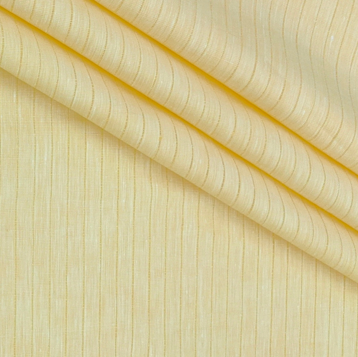 Shirt Fabric Raymond 60Lea×60Lea Pure Linen Fine Stripe Colour Pastel Yellow